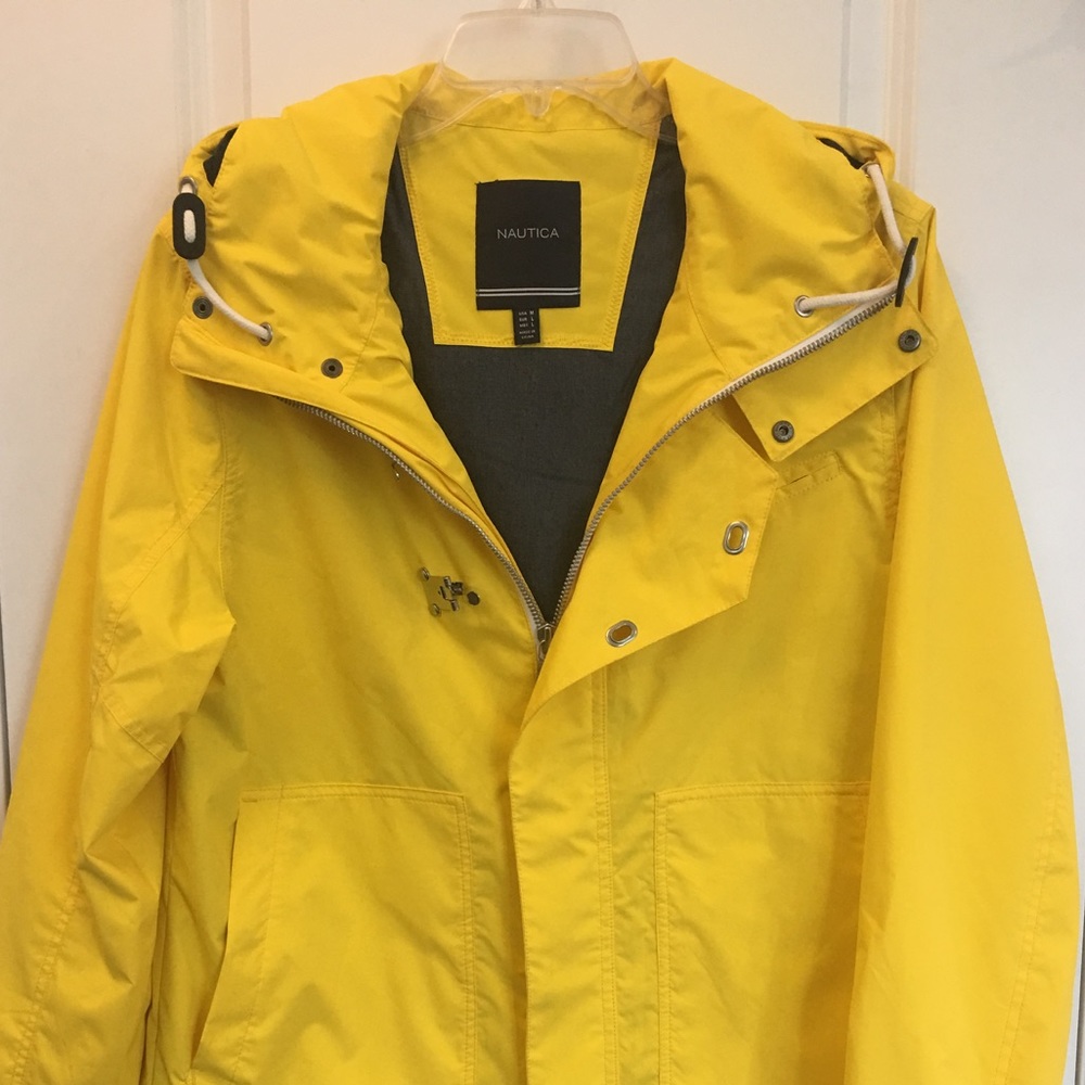 MEN's Nautica - Sz Med - Yellow Rain Jacket